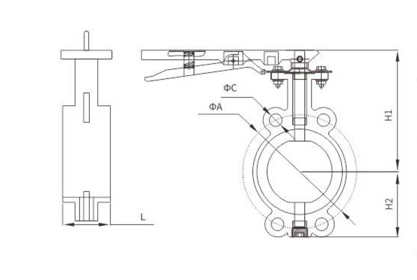 消(xiāo)防對夾(jiá)蝶閥(圖(tú)1)